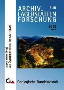 Vorderseite des Covers der Zeitschrift Archiv für Lagerstättenforschung, Band 26, 2012. Der österreichische Rohstoffplan.
