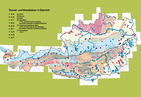 Karte der Thermal- und Mineralwässer in Österreich