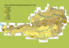 Map of hydrochemical geogenic background values of near-surface groundwater bodies of sulfat.
